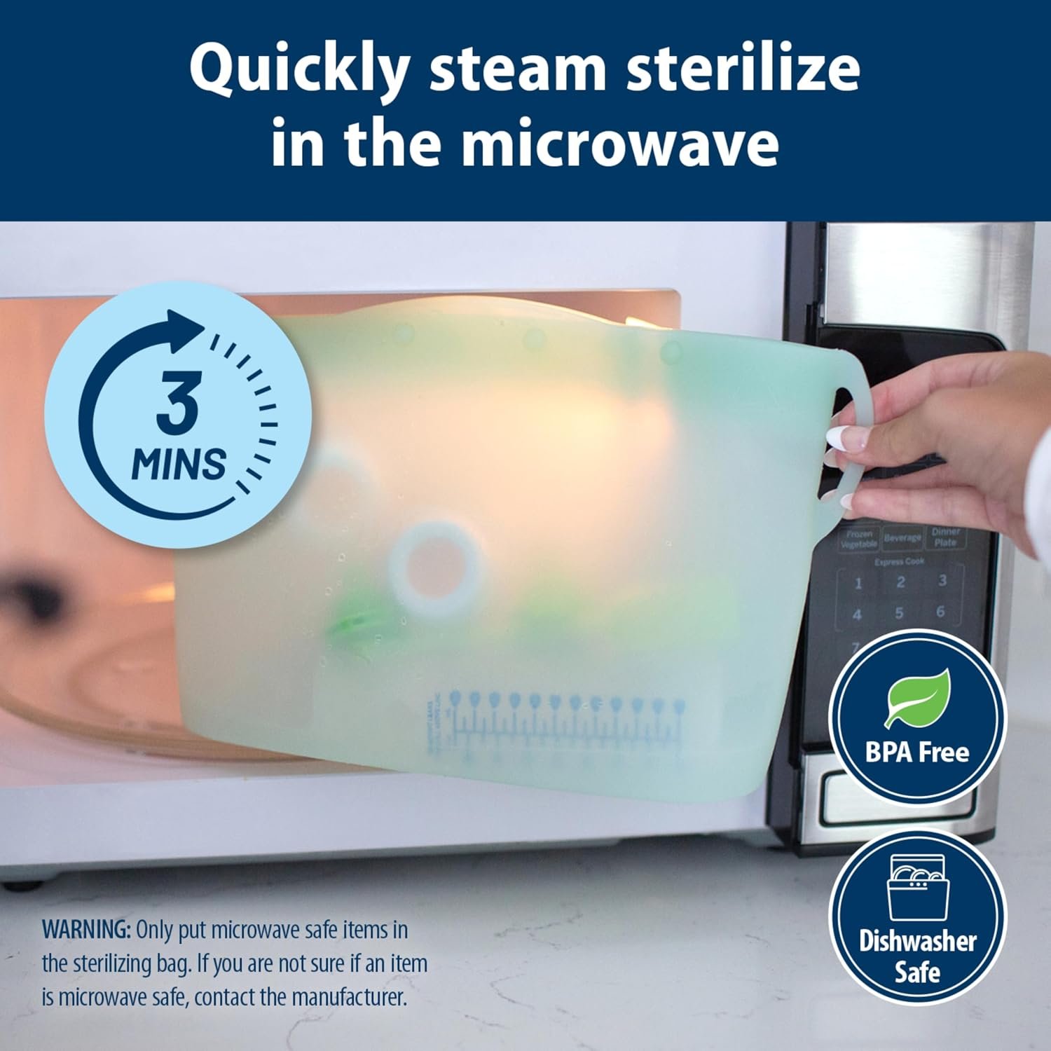 Dr. Brown's Microwave Steam Baby Bottle Sterilizer... - Image 4