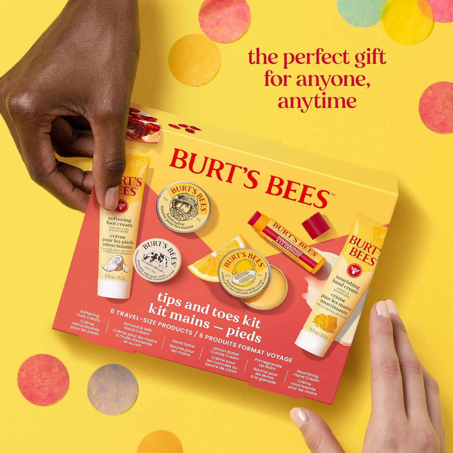 Burt's Bees Tips and Toes Kit Gift Set, 6 Travel S... - Image 9