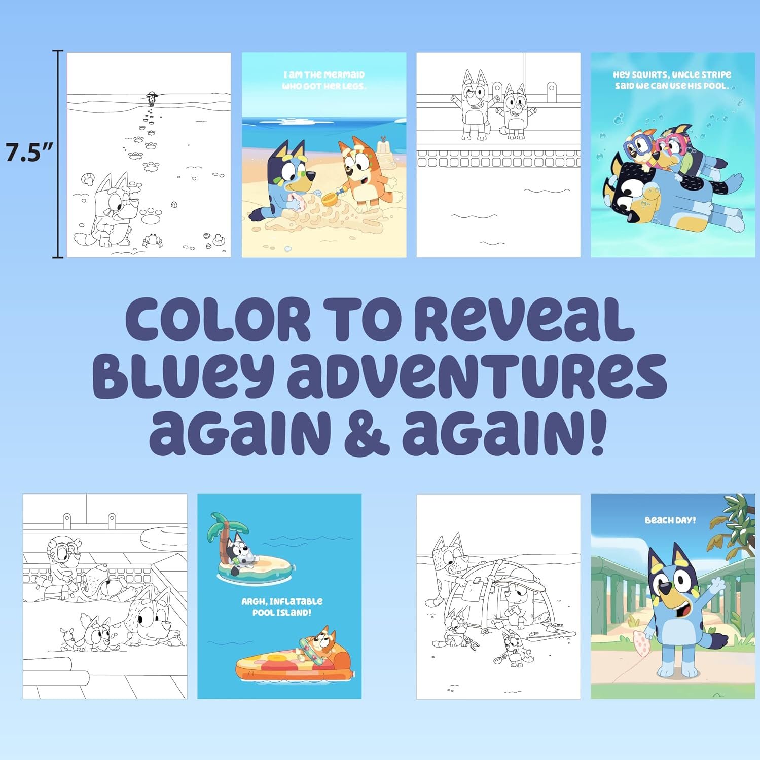 Horizon Group USA Bluey Aqua Art - Reusable Water ... - Image 6