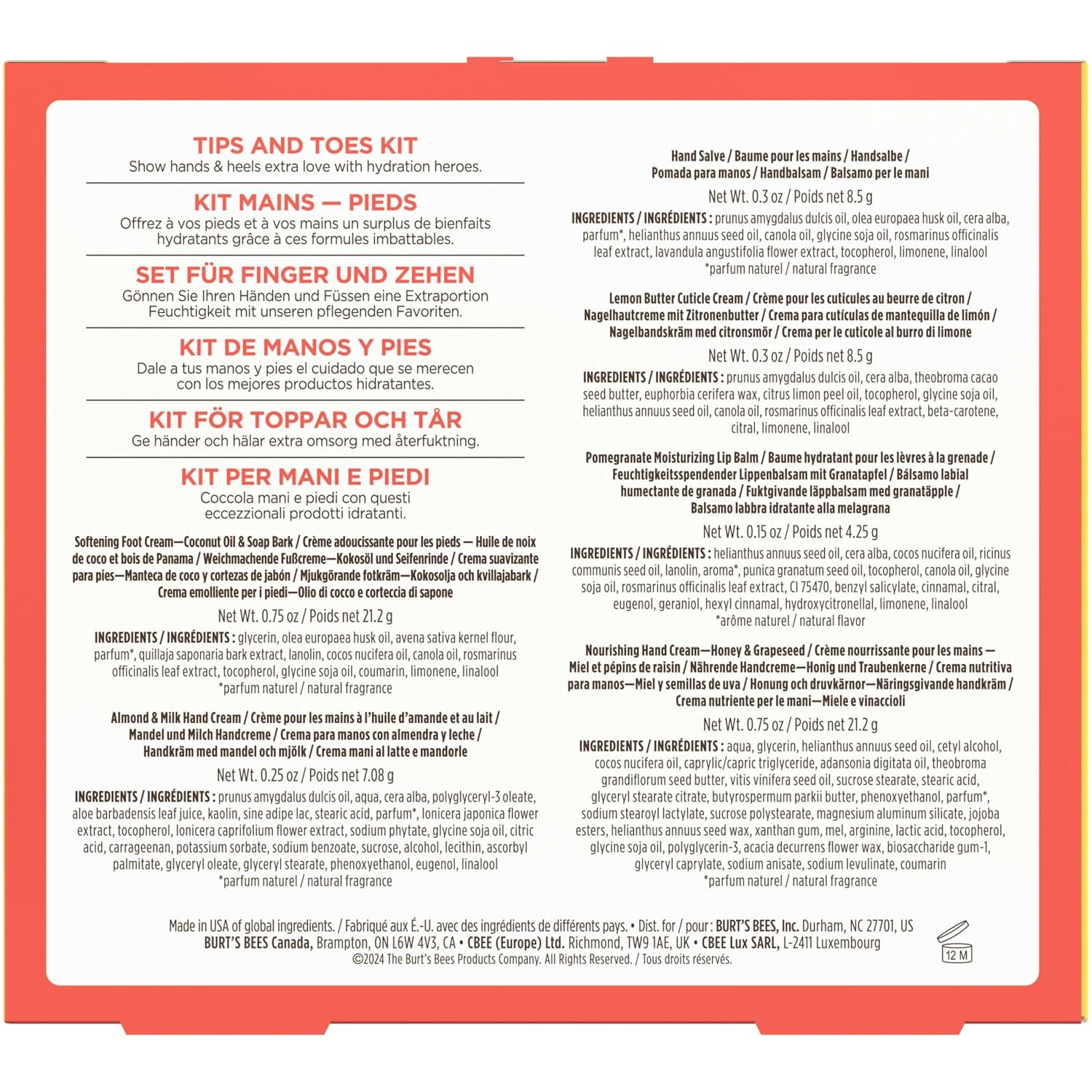 Burt's Bees Tips and Toes Kit Gift Set, 6 Travel S... - Image 16